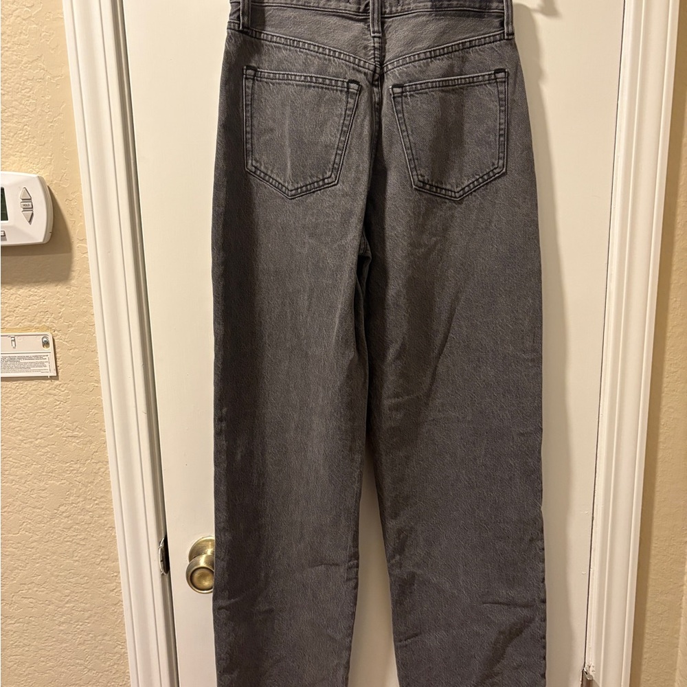 Abercrombie & Fitch Gray Studded Wide-Leg Jeans - Picture 3 of 3